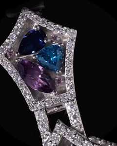 Collier pendentif croix de Jésus sertie de pierres précieuses multicolores en argent 925, style hip-hop, pour cérémonie religieuse. - Product Image 5