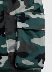 Pantalon cargo camouflage pour homme Hardihood International, polyester/coton, cordon de serrage, taille élastique, plusieurs poches, style décontracté - Product Image 6