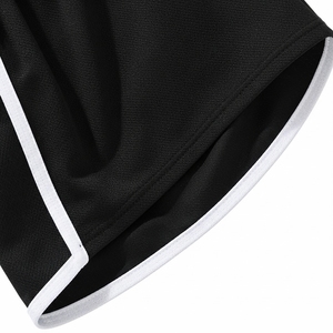 Shorts de pickleball sportifs pour femmes à taille haute élastique, avec bordure contrastante, respirants, légers, imprimés numériquement, en polyester tricoté - Product Image 2