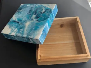 Exclusivo nuevo diseñador resina madera incrustaciones joyería embalaje cajas de regalo para collar pendiente pulsera anillo almacenamiento - Product Image 3