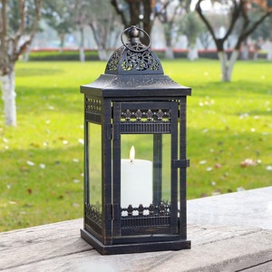 Vintage Wholesale Black <b>Moroccan</b> Metal Iron Ramadan Wind Lamp LED Retro Desktop Turkish <b>Decorative</b> <b>Moroccan</b> Lantern - Product Image 3