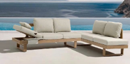 Juego de Sofás de Exterior de Diseño Tradicional en Madera de Teca Costera, 4 Plazas, Resistente a la Intemperie, Estructura de Madera Sólida, Muebles para Patio o Terraza - Product Image 1