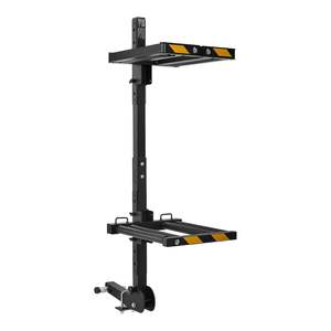 Adjustable Folding Hitch-Mounted <b>Ski</b> Snowboard Rack Car Key <b>Lock</b> Security Strap Tilt Access for 6 Pairs <b>Skis</b> 4 Snowboards Fits - Product Image 1