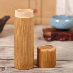 Conteneur de stockage de thé en bambou, boîtes à tubes naturels, boîtes d'emballage faites à la main, tubes - Product Image 3