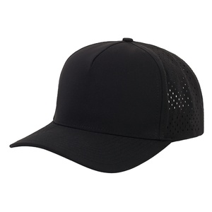 Logotipo personalizado 5 paneles de malla de béisbol gorra de camionero impermeable de secado rápido corte láser agujero Golf sombreros para lona al aire libre playa - Product Image 4