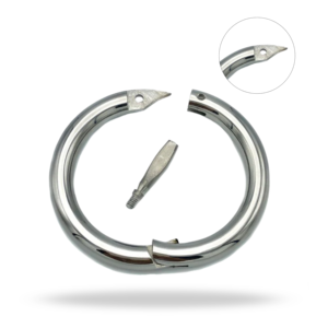Anneau de contrôle nasal en acier inoxydable de taille standard pour bovins, instrument vétérinaire pour animaux de ferme - Product Image 1