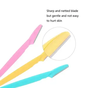 Ensemble de rasoirs à sourcils jaunes, 12 pièces, rasoir pour le visage, tondeuse et rasoir pour femmes et hommes avec couvercle de protection - Product Image 4