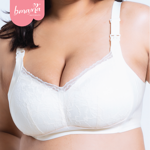Soutien-gorge d'allaitement antibactérien 7A grande taille avec bande de gel confortable pour la grossesse et le sommeil, avec coussinets fixes - Product Image 1
