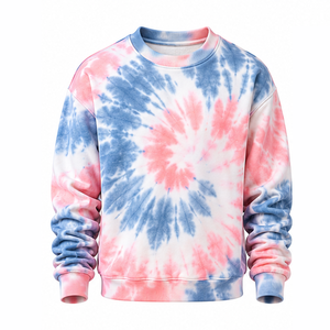 Sweat-shirt Tie-Dye Léger en Coton 100% pour Superposition, Col Rond, Coupe Tendance, Commande Directe Fabricant de Tricots, Collection Automne - Product Image 1