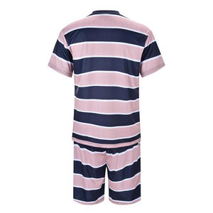 Conjunto de 2 piezas de verano personalizado para hombre, camiseta informal con bolsillo en el pecho y pantalones cortos lisos, talla grande, transpirable, de secado rápido, venta al por mayor - Product Image 5