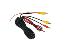 Faisceau de câbles vidéo RCA de longueur personnalisée avec câble d'alimentation, extrémité de fil nu, pour caméra de recul, installation de lecteur DVD et moniteur de voiture
