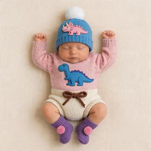 Tenue en tricot de luxe pour bébé, vêtements doux pour nourrissons, conçus pour un confort supérieur et une chaleur hivernale, production sur mesure - Product Image 3