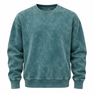 Sudaderas Holgadas con Lavado Ácido, Logotipo Personalizado, Impresión Vintage, Bordado, Ropa de Invierno OEM/ODM, Ropa Casual Transpirable para Hombre - Product Image 2