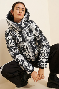 Chaqueta Acolchada Premium Estampada para Mujer, Ropa Casual de Invierno para Exteriores, Resistente al Viento, con Cierre de Cremallera y Bolsillos Laterales - Product Image 2