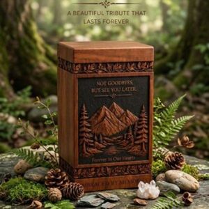 Handcrafted Rosewood Cremation Urn for Adults | Personalized <b>Memorial</b> Ashes <b>Box</b> with Custom Engraving - Product Image 6