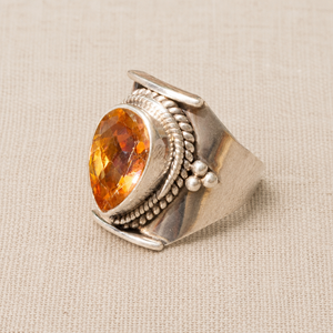 925 Sterling Silver <b>Citrine</b> <b>Ring</b> Handmade Boho Statement <b>Ring</b> Oval <b>Citrine</b> Gemstone Vintage Women Jewelry Gift for Anniversary - Product Image 5