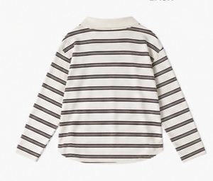 Sweat-shirts en molleton de coton doux imperméables de haute qualité pour femmes, personnalisables avec logo, pulls rayés pour l'automne et chemises – Vente en gros - Product Image 5