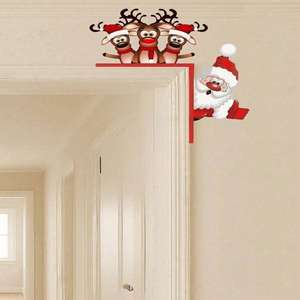 CIFbuy Decorazione Natalizia Impermeabile a Forma di Renna per Porta, Interni/Esterni, Decorazione Festiva per la Casa, TikTok per Servizio di Ritiro Temu - Product Image 1