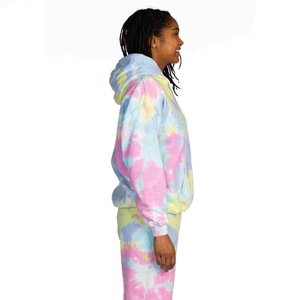 Custom Logo Plus Size Women's Tie Dye Hoodie Fleece Oversized Spring Wear Regular Sleeve Hooded <b>Sweatshirt</b> Adult Casual Hoodie - Product Image 3