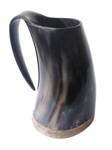 Vase décoratif en corne de buffle, style rustique, fait main, décoration d'intérieur, capacité de 500 ml pour le vin et la bière - Product Image 2