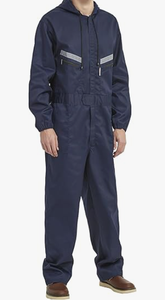 ชุดคลุมทำงานสำหรับช่างผู้ชายแบบมีฮู้ด แขนยาว สะท้อนแสง พร้อมซิป - Product Image 6