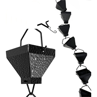 Chaîne de pluie en fer de style traditionnel pour la décoration de jardin et de patio, gouttières en fer de 4 pouces d'épaisseur, couleur personnalisée, vente en gros
