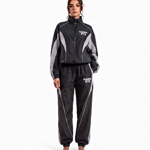 Conjunto Deportivo de Moda para Mujer, Chaqueta Ligera de Nailon con Cierre Completo y Pantalones, Fabricante de Ropa Casual Personalizada al por Mayor - Product Image 5