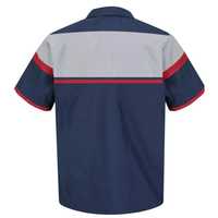 Chemise de travail personnalisée pour mécanicien |   Chemise de travail industrielle à manches courtes pour homme avec nom et logo |   Vêtements de travail pour atelier de réparation automobile |   OEM