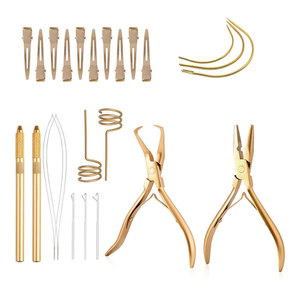 Kit de Herramientas de Extensión de Cabello de Acero Inoxidable Premium, Accesorios Profesionales para Peinado de Salón, Instalación y Remoción de Extensiones de Cabello - Product Image 1