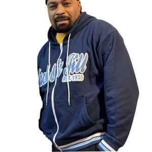 Sweat-shirt à capuche zippé en chenille pour homme Jack and Jill, sweat-shirt en polaire à fermeture éclair intégrale, veste à capuche chaude décontractée style streetwear - Product Image 1