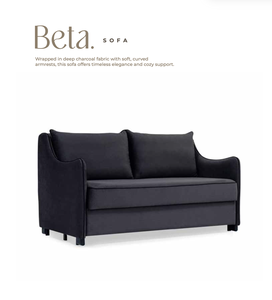 Juego de Sofás de Oficina en Tela Color Carbón con Reposabrazos Curvos, Diseño Moderno para Uso Comercial en Hoteles, Apartamentos y Dormitorios - Product Image 1