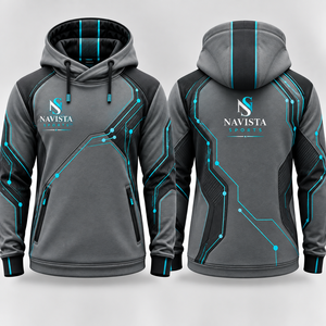 เสื้อสเวตเชิ้ตมีฮู้ดผู้ชาย Navista Sports แบบซิปครึ่งตัว สีดำแดงลายทาง ดีไซน์สปอร์ต ทรงปกติ เหมาะสำหรับใส่ในฤดูใบไม้ร่วง - Product Image 6