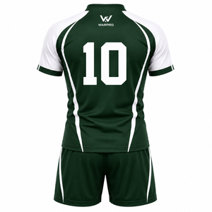 Warpro ชุดเสื้อรักบี้สีเขียวสีขาวสำหรับผู้ชายชุดเสื้อทีมสำหรับใส่ได้ทุกฤดูกาล - Product Image 2