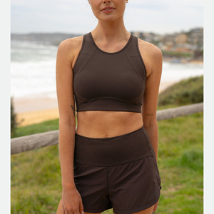 Ensemble de yoga 2 pièces pour femme, taille haute, simple, respirant, écologique, sans couture, maintien élevé, tenue de fitness, vêtements de sport pour la gym - Product Image 4