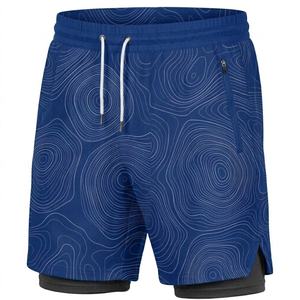 Shorts de Baño para Hombre con Estampado Floral Tropical, Secado Rápido, Cordón Ajustable, Casuales, Cintura Media, 100% Poliéster - Product Image 3