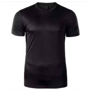 High Street Style Eco-Friendly Quick Dry Cotton Breathable Short Sleeve T-<b>Shirt</b> Plus Size Crew Neck Solid Knitted Sporty T-<b>Shirt</b> - Product Image 3