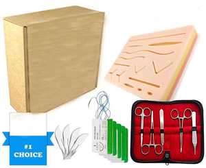 Kit d'entraînement à la suture chirurgicale manuelle de haute qualité, ciseaux et pinces en acier inoxydable, ensemble d'instruments de formation pour interventions chirurgicales mineures Dentavex - Product Image 1