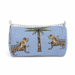 กระเป๋าใส่ของทำมือแบบเย็บติดกันจาก Le Souvenirs |   กระเป๋าจัดระเบียบเครื่องสำอางสำหรับเดินทางสไตล์วินเทจ |   ถุงผ้าฝ้ายซิปแบบนุ่ม |   เสือสง่างาม - Product Image 4