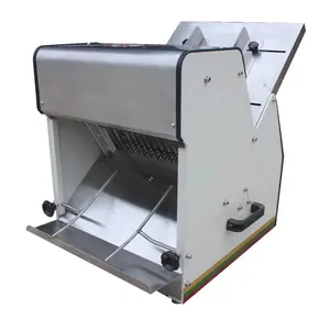 Máquina cortadora de pan comercial, máquina cortadora de pan tostado para panadería eléctrica, Leggings de Yoga de 220V, Color inoxidable