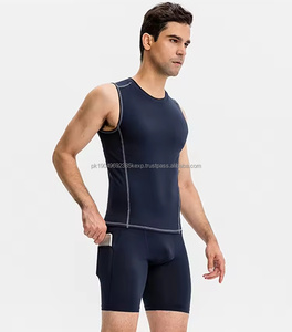 กางเกงขาสั้นออกกำลังกายสำหรับผู้ชายกางเกงขาสั้นผ้ายืด - Product Image 5