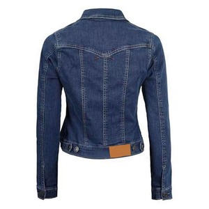 <b>Custom</b> Made Women <b>Denim</b> <b>Jacket</b> Solid Color Vintage Washed Cotton <b>Denim</b> Autumn Breathable Casual Streetwear Wholesale OEM - Product Image 2