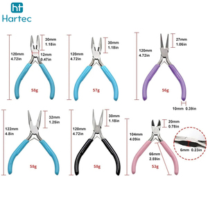 High Quality Stainless Steel Jewelry Pliers Precision Nylon Jaw Flat Bent Nose End Cutting Pincers Hand Tool For <b>Wire</b> Work - Product Image 4