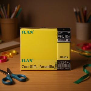 Carta velina Ilan 50x66 cm gialla per lavori manuali e decorazioni - Product Image 3