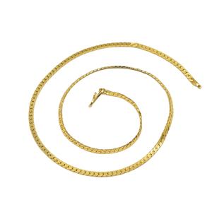 Collar de Cadena de Serpiente con Diseño Moderno para Mujer, Chapado en Oro Micro de 14K, 18K, 24K, al por Mayor - Product Image 3