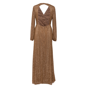 Elegant Gold <b>Sequin</b> Bodycon | Evening Dress | Sleeveless Sparkle Party Gown | Slim Fit Formal | Wedding Guest | Dress for Women - Product Image 2