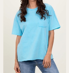 T-shirts de maternité 100% coton pour femmes enceintes, coupe ample, épaules tombantes, col rond, t-shirts d'allaitement respirants - Product Image 2