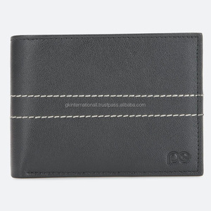 Custom logo Soft Cowhide Genuine <b>Leather</b> <b>Men</b> <b>Wallet</b> Bifold Slim <b>Wallets</b> for <b>Men</b> with RFID Blocking feature - Product Image 2