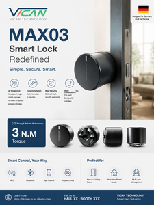 MAX03 สมาร์ทล็อค ควบคุมผ่านแอปบลูทูธ สำหรับประตูเหล็ก Tedee คล้ายกับสมาร์ทล็อคแบบมอเตอร์  เช่น Nuki - Product Image 1