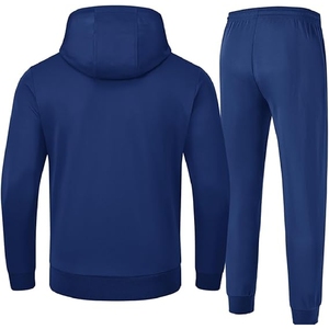 Conjunto Deportivo para Hombre, 100% Algodón, Estilo Urbano, Lavado Ácido, para Gimnasio, Entrenamiento, Fitness, Jogging, con Sudadera y Pantalones Estampados, para Invierno - Product Image 3