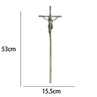 Croix de cercueil élancée en aluminium, faite à la main, écologique et moderne, pour fournitures funéraires